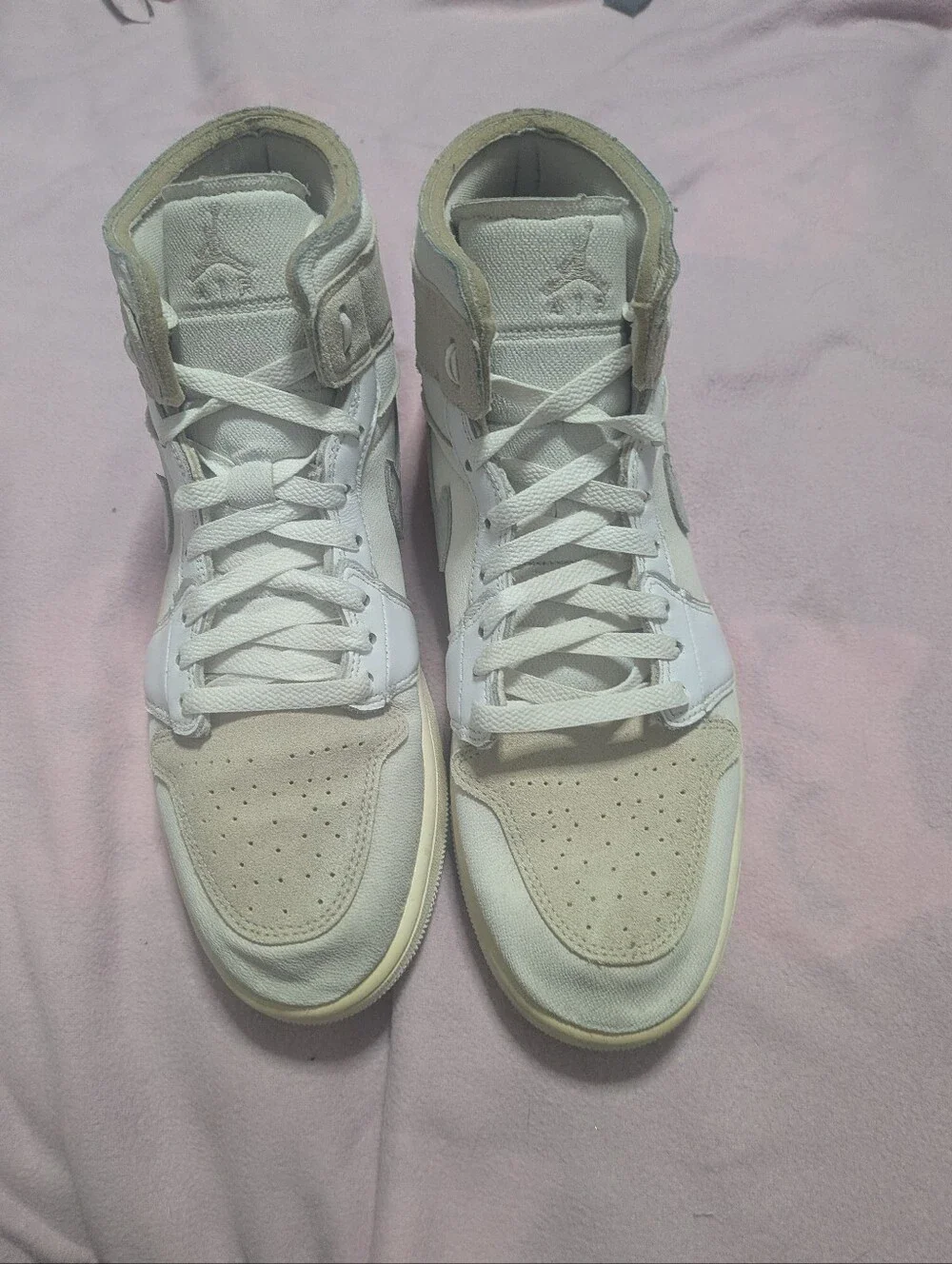 Nike Men's Air Jordan 1 Mid SE Craft Sneakers in Off-White and Light Beige